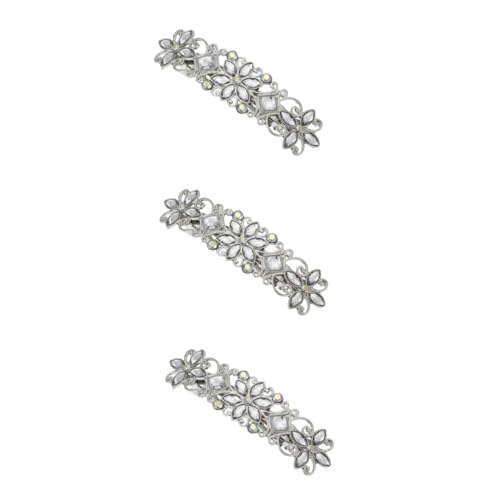 Housoutil 3St Haarspange mit Strass elegante Haarspangen Bräunungsperlen für das Gesicht haarschmuck Haarklammer Haarnadel Kopfschmuck für Mädchen Haarpflegezubehör Mosaik- Kopfbedeckung von Housoutil