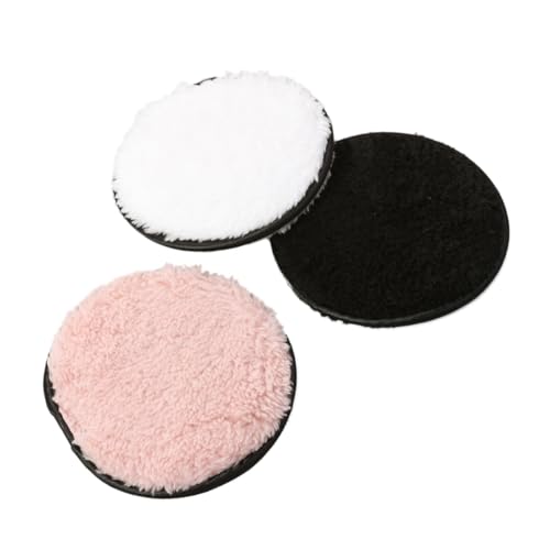 Housoutil 3St Pore Wattebausch doppelter Zug Gesichtsschwämme samtiger Hauch beidseitig Make-up-Entferner-Puff Make-up-Puff sauberes gesicht baumwolle Reinigung Puderquaste Makeup entferner von Housoutil