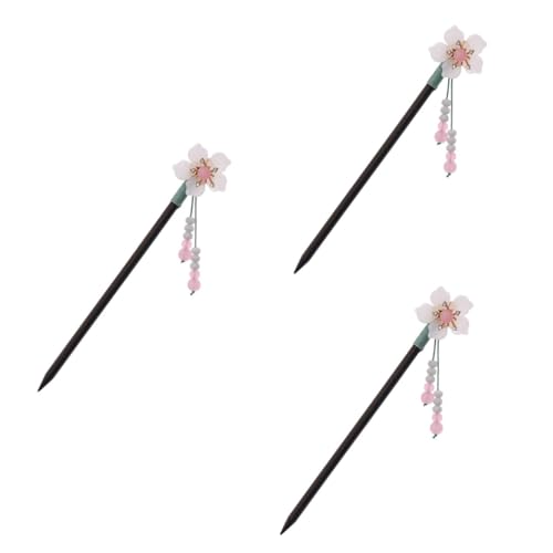 Housoutil 3St Retro Haarnadel mit Quaste Antiquität chinesische Essstäbchen Haarspangen Tiara Haarstäbchen für Brötchen Haarknoten-Accessoires für Frauen Mädchen Kopfbedeckung Haare hoch von Housoutil