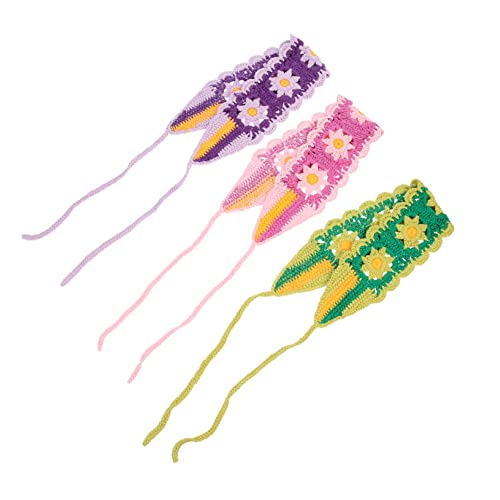 Housoutil 3St Vintage Blumenstirnband haarband set hair accessories for girls Sportliche Stirnbänder glänzendes Stirnband Haarbänder Make-up-Stirnband Stirnbänder für Damen Mädchen Stirnband von Housoutil