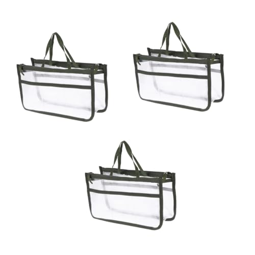 Housoutil 3st Reise-Kosmetiktasche Transparente Schminktasche PVC-Kosmetikkoffer Makeup Tasche Damen Kosmetiktasche Reise-Make-up-Set Doppelter Reißverschluss Fräulein Aufbewahrungstasche von Housoutil