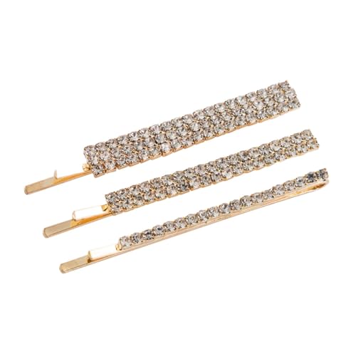 Housoutil 3St einfache Haarspange mit Strass Strass-Haarspangen für Frauen Strass für Haare Haarnadel Strasssteine Frauen Haarspange Frauen-Accessoire dicht Schmuck Zubehör schmücken Braut von Housoutil