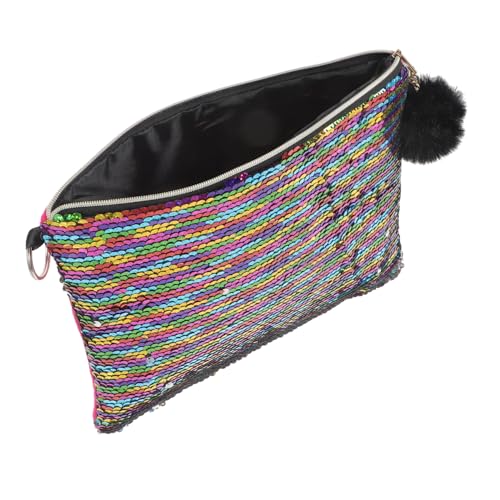 Housoutil 3st Multifunktions-bleistifttasche Glitzer-Make-up-Tasche Kleine Make-up-Organizer-Tasche Für Die Handtasche Funkelndes Portemonnaie Für Damen Geldbörse Handytasche Fräulein Bilden von Housoutil