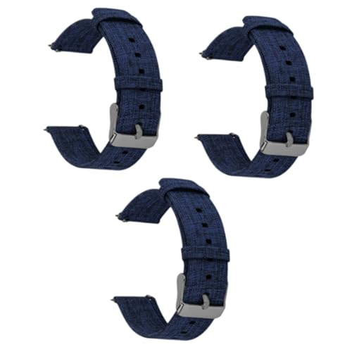 Housoutil 3St Armband ersatzband ansehen Uhrenarmbänder für damen betrachten Uhrenarmbänder aus Segeltuch Canvas watch band Blue watch band Mode Gurt Zubehör Mann von Housoutil