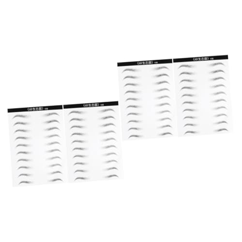 Housoutil 4 Blätter Aufkleber zum Übertragen von Augenbrauen Make-up-Augenbrauen-Aufkleber Simulation Augenbraue künstliches Augenbrauenpflaster Einweg Aufkleber für Augenbrauen Patch 6d von Housoutil