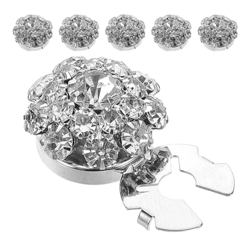 Housoutil 4 STÜCKE Abnehmbare Schmuck Elemente für Damenblusen und Hemden Glitzernde Knopf Accessoires zur Bekleidungsdekoration von Housoutil
