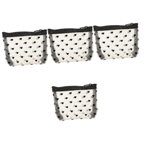 Housoutil 4 Sätze Kosmetiktasche aus Mesh Netz-Reisetaschen Mesh-Organizer-Taschen Reisezubehör Make-up-Taschen Kompakter Reiseorganisator Reiseveranstalter tragbar Aufbewahrungskiste Reisen von Housoutil