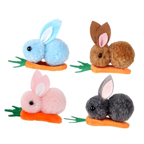 Housoutil 4 Stück Haarspangen Für Damen Kopfschmuck Kaninchen Haarschmuck Haarschmuck Für Damen Haarspange Osterhasen Haarspange Süßes Haar Accessoire Cartoon von Housoutil