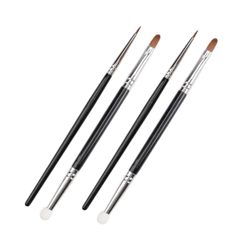 Housoutil 4 Stück Make-up Pinsel schminkpinsel flacher Make-up-Pinsel Lippenstift Concealer tragbar kreative Make-up-Tools Akne Concealer Pinsel Cangzhou Eyeliner-Pinsel t22 von Housoutil