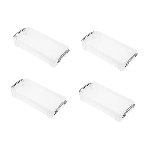 Housoutil 4 Stück Multifunktionale Bleistiftbox Stapelbare Stiftebox aus Teiliges zur Aufbewahrung von Stiften Bleistiften und Malutensilien für Schule von Housoutil