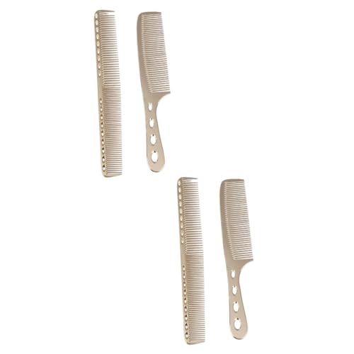 Housoutil 4 Stück Haarkämme aus Edelstahl Herrenkämme für die Haare Bandspender Haarstyling-Accessoires Haarbürste für Männer Kämme für Männer Kamm Friseurzubehör Rostfreier Stahl Haarschere von Housoutil