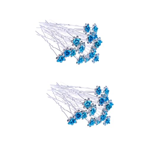 Housoutil 40 Stk haarschmuck Haarspangen Hochzeit Braut Haarnadeln Perlen Tiara Haarnadeln mit Strasssteinen Haarklammer Haarnadeln aus Strass U-förmige Haarnadeln Rosen Essstäbchen Fräulein von Housoutil