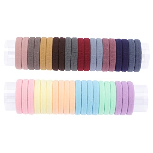 Housoutil 40St Handtuchring Haarband Haargummi Kinderständer Frauen Krawatte Pferdeschwanzhalter elastische Haarbänder nahtlos Haarseil Haarring Stirnband Fräulein Polyester von Housoutil