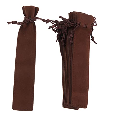 Housoutil 45 Teiliges Samt Stiftbeutel mit Kordelzug Kratzfeste Doppelseitige Dicke Aufbewahrungstaschen für Kugelschreiber und Geschenkverpackung Tragbare Federmäppchen für Büro und von Housoutil