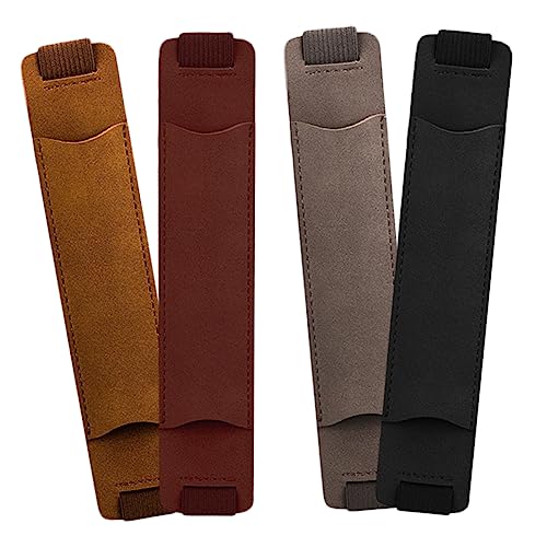 Housoutil 4Stücke Elastische Leder Stifthalter Für Notizbücher Stiftbeutel Und Weinrot Schützt Kratzern Und Verlust Für Schule von Housoutil