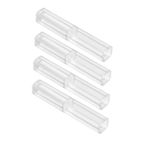 Housoutil 4stücke Transparente Stiftetuis Kugelschreiber-geschenkboxen Durchsichtige Bleistift-aufbewahrungskoffer Kleines Stiftetui von Housoutil