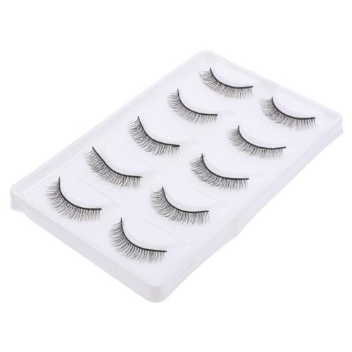 Housoutil 5 Paare falsche wimpern bilden Sprossenclips Geldbeutel-Organizer-Einsatz Mini-Krallenperlen für Haare Make-up Wimpern Wimpernverlängerung kreuzen verlängern 3d von Housoutil