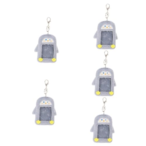 Housoutil 5 Stück Plüsch Kartenhalter Pinguin Cartoon Id Kartenetui für Studenten für Ausweise Kreditkarten und Namensschilder Tragbar und Wiederverwendbar Multifunktional und Stylisch von Housoutil