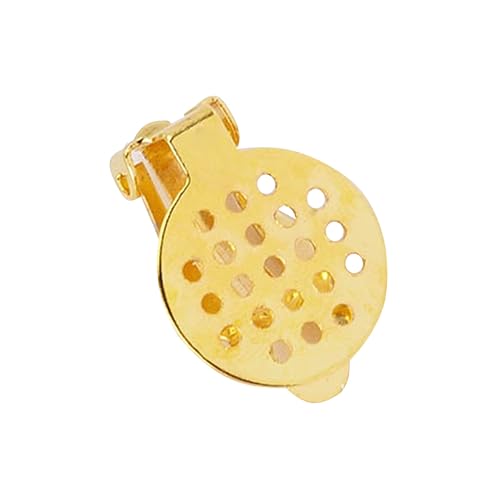 Housoutil 50 Stück DIY Ohrclips aus Goldenem Mesh Ohrclip Zubehör Ohrloch für Damen Schmuck Basteln und Ohrringgestaltung von Housoutil