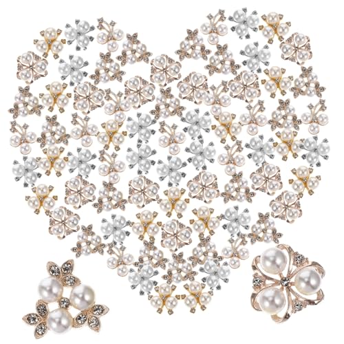 Housoutil 50 Stück Teiliges Perlen Haarclips für Mädchen Modische Strass Haarnadeln mit Blumen Design Zarte Haarspangen für Hochzeit Party Alltag Geeignet als für Frauen von Housoutil