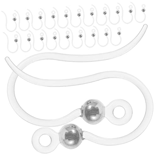 Housoutil 50 Stück Transparente Resin Ohrhaken mit Silberfarbenen Perlen Umweltfreundliche Ohrringhaken für Damen Langlebige Diy Schmuckherstellung Glatte Oberfläche Sicher und von Housoutil