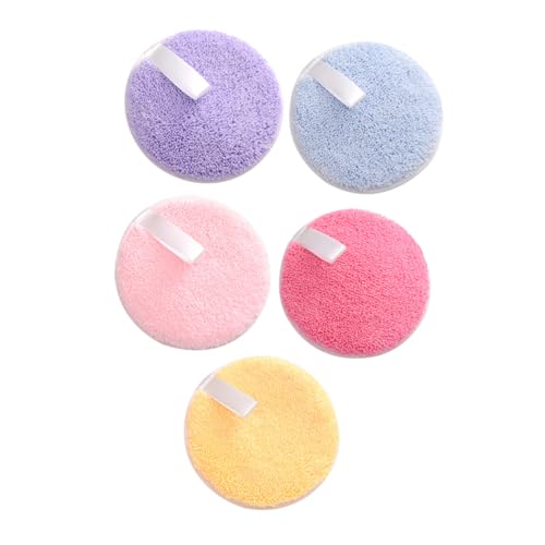 Housoutil 5St Runde Reinigungspads Abschminkpads Make-up-Entferner-Tuch -Gesichtspuff handtücher Schwämme kleines Schminkpad Kosmetik-Puff Einfach Puderquaste El Make-up-Entferner-Pad von Housoutil