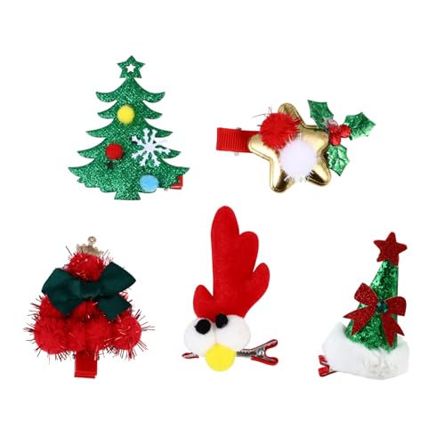 Housoutil 5St Weihnachtshaarspangen für Kinder Geweih-Haarspangen für Kleinkinder Weihnachts-Cosplay-Requisiten Haarklammer Haarnadel Weihnachtsspangen Party-Haarschmuck von Housoutil