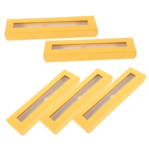 Housoutil 5stücke Stifteboxen Leer Mit Klar Fenster Aus Strapazierfähigem Papier Für Stifte Und Kugelschreiber Leicht Tragbar Für Täglichen Bedarf von Housoutil