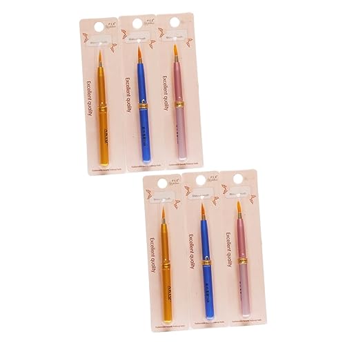 Housoutil 6 Stk Lipliner-Pinsel einziehbarer Lippenstiftpinsel Concealer-Pinsel mit Enden Lidschatten-Applikatoren werkzeug Make-up-Tool Lippenbürste Gesicht Make-up Pinsel reisen von Housoutil