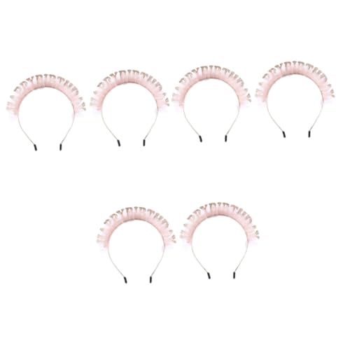 Housoutil 6 Stk Pailletten-Stirnband Stirnband für Kinder Krone Haargummis buchstaben deko Geburtstag Haarreifen Geburtstags-Stirnband koreanische Mode schmücken Haarschmuck Kopfbedeckung von Housoutil