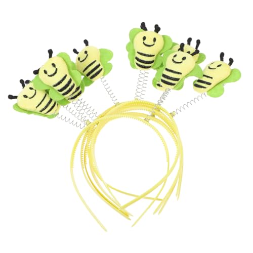 Housoutil 6st Biene Stirnband Kopf Bopper Pom-pom-bopper Stirnbänder Für Mädchen Haarband Tierohren Stirnband Kostümzubehör Ameise Krippenkostüme Für Kinder 3d Kopftaste Weihnachten Stoff von Housoutil