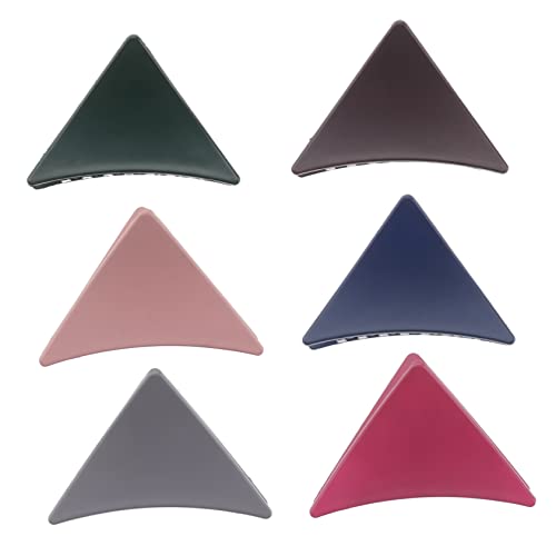 Housoutil 6St Greifer mit dreieckiger Geometrie Matte dreieckige geometrische Kieferclips Haarschmuck Haarklammer Haarspangen Frauen Haarspange minimalistischer Kopfschmuck von Housoutil