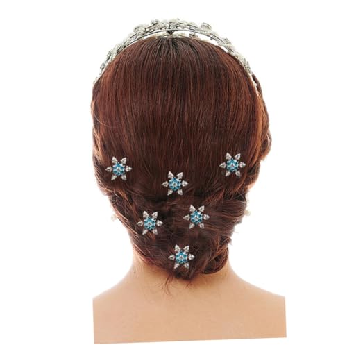 Housoutil 6St Haarschmuck aus Strass Haarschmuck für Frauen Tiara Haarspangen in U-Form Haarspangen mit Strass die Blumen Haarnadel Kopfbedeckung Braut Zubehör von Housoutil