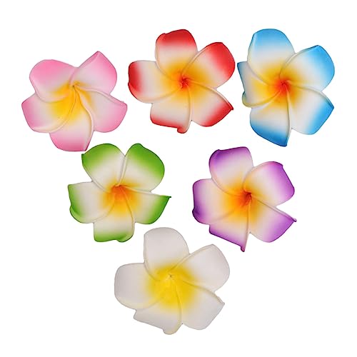 Housoutil 6St hawaiianische Haarspange Blumenseitenklemme Blumen-Seitenklemme haarschmuck Haarnadel Haarklammer Plumeria-Haarspange Haar Klammern Mädchen Kopfbedeckung Badeanzug Braut von Housoutil