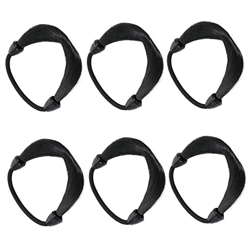 6St Perücke elastisches Haarband hair-band hair band Haarschleifen Haar-Pferdeschwanzhalter Kunsthaargummi Mädchen Halterung Stirnband binden Fräulein Kopfbedeckung Plastik von Housoutil