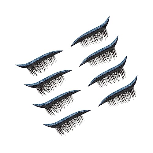 Housoutil 8 Paare Aufkleber für falsche Wimpern glitzernde wimpernaufkleber farbige Eyeliner-Stifte Schönheitszubehör dichte falsche Wimpern Kleber frei Applikationen von Housoutil