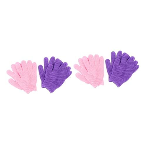 Housoutil 8 Stk Bade-peeling-handschuhe Badehandtuch Badeschrubber Duschhandschuh Fäustling Badetuch Duschbürste Handschuhartige Waschhandtücher Gesichtstuch Polyester Fäustlinge von Housoutil