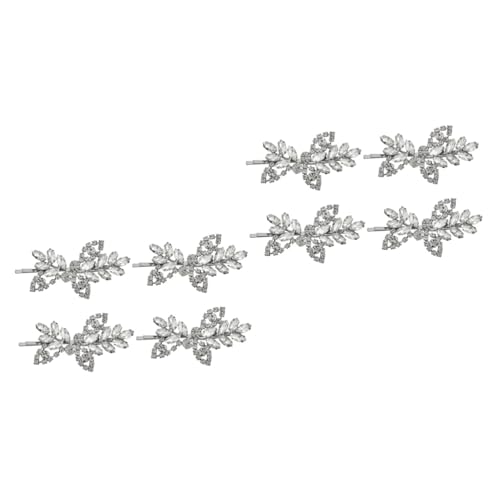 Housoutil 8 Stk Haarspange mit Strass Haarspange für Mädchen Brautkopfschmuck für die Hochzeit Haarklammer haarschmuck Blätter Haarspange Frauen Haarspange einfach Kopfbedeckung Knall-Clip von Housoutil