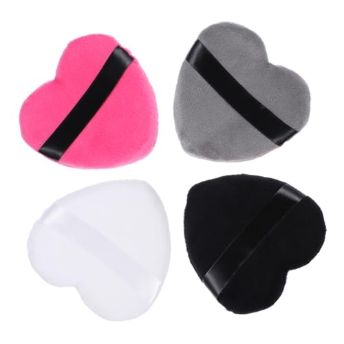 Housoutil 8 Stk Herzförmiger trockener Puff Kissen-Foundation-Puff kosmetisches Make-up-Kissen schneebesen Schwämme Gesichts-Make-up-Puff Herz-Make-up-Puffs Sektor Schwamm Kissen-Stiftung von Housoutil