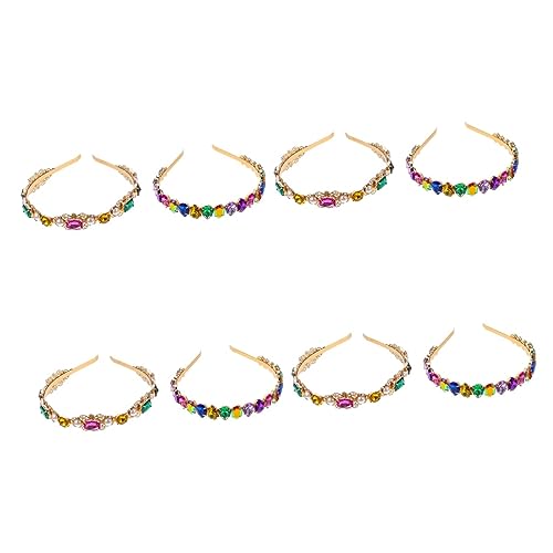 Housoutil 8 Stk Metall Strass Stirnband hair accessories for girls hochzeitshaar schmuck Haarband für besondere Anlässe bilden Kopfbedeckung Perücke Haarschmuck Damen Legierung von Housoutil