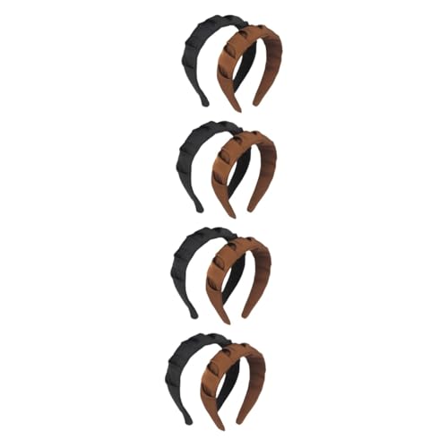 Housoutil 8 Stk plissiertes Stirnband Stirnbänder für Mädchen Vintage-Stirnbänder für Frauen haarschmuck Haarband Tiara Haargummis frauen stirnband Yoga-Haar-Accessoires Spa Kopfbedeckung von Housoutil