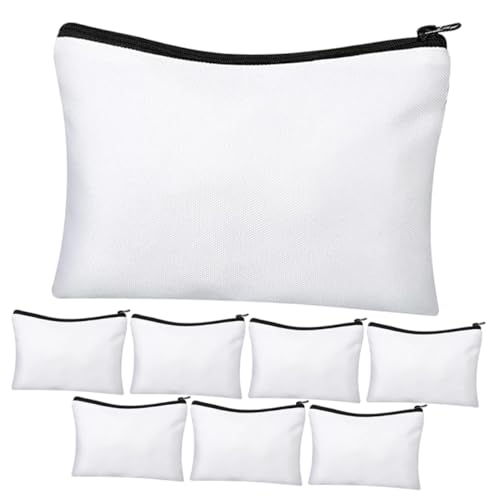 Housoutil 8Sätze DIY Sublimations Kosmetiktasche Teiliges Reißverschluss Hochwertigem Für Bastelprojekte Und Reisen von Housoutil