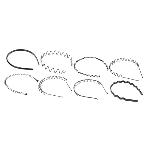 Housoutil 8St Metall Stirnband für Jungs Unisex-Stirnband Männer Stirnband Metallstirnbänder Herren Metall Stirnband Metallhaarbänder Stahlhaarband haarschmuck Welle Kopfbedeckung Fräulein von Housoutil