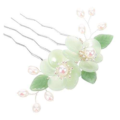 Housoutil Alte Haarnadel Haaraccessoires Blumendekorationen Hanfu-Haarkamm Haarknotenstäbchen Tiara Breitzahnkämme für Frauen breiter Zahnkamm Klassisch Kopfbedeckung Zubehör Glas von Housoutil