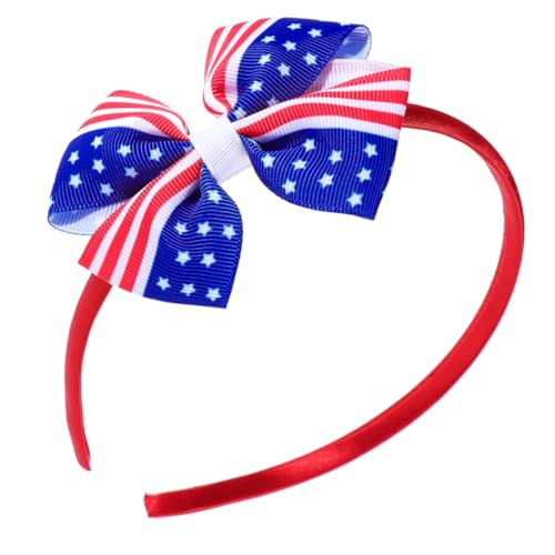 Housoutil Haarschmuck für Kinder Haarbänder Haar Klammern Damen Haarklammer Haarspangen patriotische Haarnadel Patriotische Haaraccessoires Krawatte Stirnband Vereinigte Staaten Fräulein von Housoutil