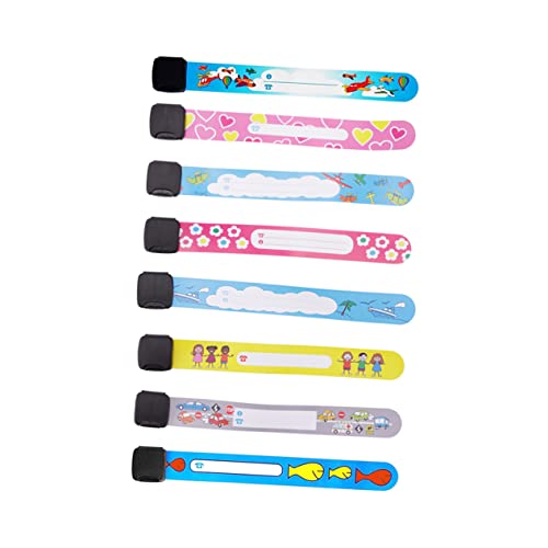 Housoutil Anti Verlust Armband für Kinder 8 Stücke PVC Wiederverwendbar Einstellbare Länge Cartoon Muster für Outdoor Aktivitäten von Housoutil