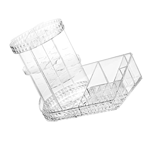 Housoutil Arbeitsplatte Kosmetik Lagerung Box Drehbare Acryl Make-up Organizer Box Make-up Lagerung Organizer Hautpflege Box von Housoutil