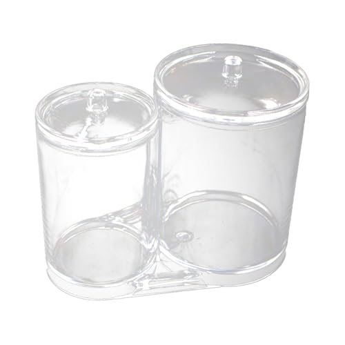 Housoutil Eleganter Make-up-zylinder-wattestäbchen-organizer Stabiler Aufbewahrungsbox-deckel Aus Acryl Für Wattepads Gadgets von Housoutil