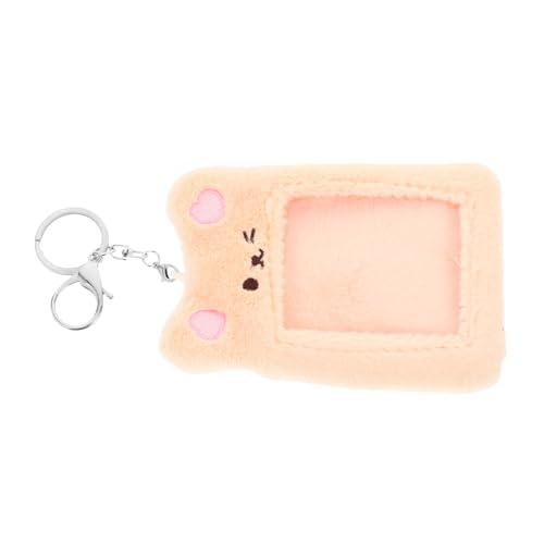 Housoutil Bären Kartenhalter Anhänger Plüsch Clip Flauschig Süß Transporthalter Transparenter Halter Minimalistische Geldbörse Für Die Vordertasche Personalisierter Studentenhalter von Housoutil