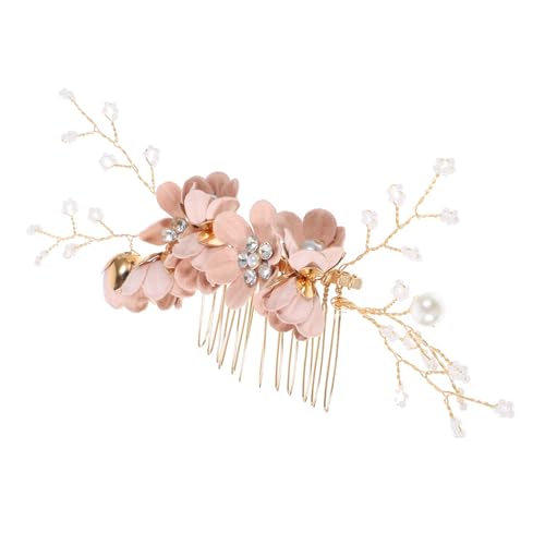 Housoutil Blumen Haar Kämme Seitlicher Haarkamm Dekorativer Haarkamm Für Damen Haarkamm Für Damen, Accessoires Für Feines Haar Eine Armatur Brautjungfer Schmuck Die Blumen Metall von Housoutil